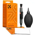 K&F CONCEPT Objektiv Reinigungsset 3er Foto Reinigungsset für DSLR Kamera Objektive Filter Handys mit Lenspen Reinigungspinsel Blasebalg Mikrofasertuch