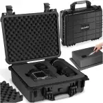 tectake® Universalbox, Fotokamera Koffer, leer, mit Schaumstoff, wasserdichte abschließbare Box für Foto, Kamera Koffer Hardcase, Aufbewahrungsbox, als Waffenkoffer oder Werkzeugkoffer - L