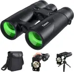 8x42 Fernglas Erwachsene mit Nachtsicht Low Light Wasserdicht: Timorn HD Ferngläser Leicht für Jagd Vogelbeobachtung Wandern Safari - Kompakt Feldstecher mit Tragetasche & Tragegurt & Handy Adapter