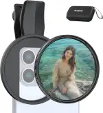 NEEWER 2 in 1 67mm Clip On CPL & schwarzer Diffusionsfilter 1/4 Kompatibel mit iPhone 17, 16, 15 Pro Max Plus, 16e, 14, 13 Mini, 12, Kameraobjektiv Fotografie Set für Smartphones, FL-B35