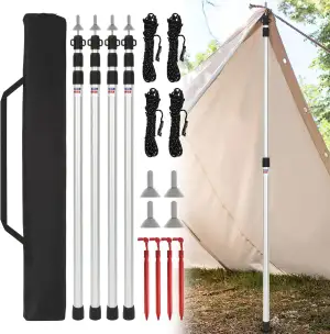 Daromigo Teleskopstange Aluminium Verstellbares Teleskop 90-230 cm Zelt-Teleskop