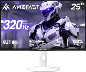Amzfast 25 Zoll Gaming Monitor, 1920x1080 Full HD, 320Hz(DP), PC Bildschirm Fast