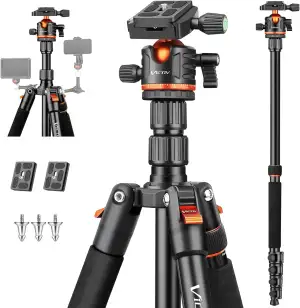 Victiv 200cm Kamera Stativ, Tragbares Stabiles Reisestativ, 2-in-1 Dreibein Stat