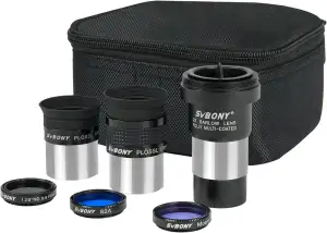Svbony SV233 Okular Teleskop Set, 6 mm, 17 mm PLOSSL Okular, 2X Barlow Linse, Mo
