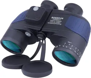 Marine Fernglas 10x50 wasserdicht mit Kompass & Entfernungsmesser, Militärferngl