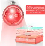 VAYALT Infrarot Handgerät Therapie Taschenlampe, Therapy Lindert Knie Gelenk Muskelschmerzen Rotlicht Therapiegerät Lamp für Gesicht und Körper,630/660/850nm Wellenlänge LED Rotlicht Wärmelampe