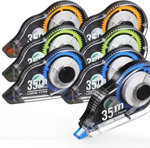 35m Korrekturroller Set (6 Stück), Weiße Korrekturmaus Sofort Überschreibbar & R