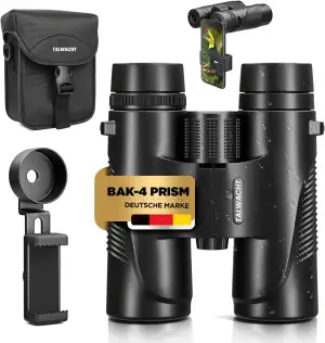 Talwacht 10×42 Fernglas – Wasserdicht & Beschlagfrei IPX7, BaK‑4 Prism, HD Mehrs