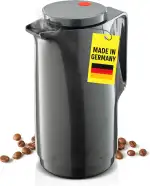 ROTPUNKT Isolierkanne 1L - Premium Kaffekanne Made in Germany I Hält bis zu 24 Std heiß I Warmhal...