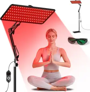 Morfone Rotlichtlampe für Ganzkörper & Gesicht, Infrarotlampe mit Tri-Wellenläng