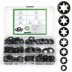 360 Stück Sicherungsringe Set, Sicherungsscheiben Innenzahn Sprengring Set, Klemmscheiben, Klemmr...