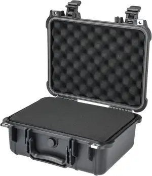 HMF ODK100 Outdoor-Fotokoffer, Transportkoffer mit Rasterschaumstoff | 34 x 29,5