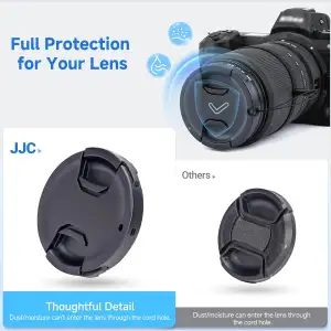 JJC 52mm Objektivdeckel Snap-on Kamera Objektivkappe mit Lens Cap Keeper für Fuj