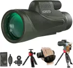 12x56 Hochauflösendes Monokular mit Smartphone-Adapter, verbessertem Stativ, Handschlaufe - Hochleistungs monokular, leichtes Monokular mit klarem Sehfeld