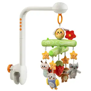 TUMAMA KIDS Baby Mobile Babybett mit Musik und Sternenlicht-Projektor, Spieluhr 