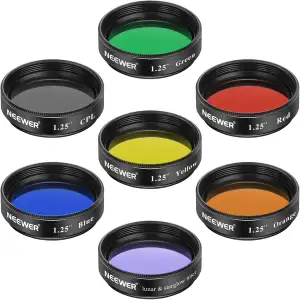 Neewer Filter-Set, 3,17 cm, Teleskop Mond, CPL Filter, Filter in 5 Farben (rot, orange, gelb, grü...