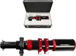 Omegon Apochromatischer Refraktor Pro AP 85/560 ED Triplet OTA | FPL-53 Triplet-Optik | Ultrahoher Kontrast | Ideal für Astrofotografie | 2" Hybrid Crayfordauszug | Inklusive Aluminium-Transportkoffer