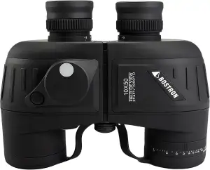 SeaSpix Marine Fernglas 10X50 Wasserdicht mit Kompass und Entfernungsmesser, BAK