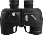 SeaSpix Marine Fernglas 10X50 Wasserdicht mit Kompass und Entfernungsmesser, BAK4 Prismen Mehrfac...