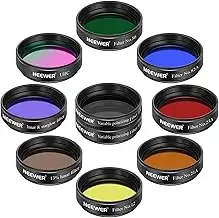 NEEWER 1.25" Teleskop Okular Filter Set (10er Pack),5xPlaneten Farbfilter,2xVari