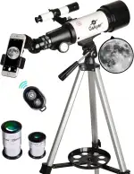 Gskyer Teleskop, 70 mm Öffnung 400 AZ-Mount Astronomisches Refraktions für Kinder und Anfänger- Reiseteleskop Erwachsene, D-70400