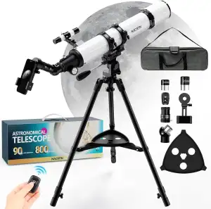 Astronomie Teleskop für Erwachsene & Anfänger - 90mm Öffnung 800mm Refraktor mit