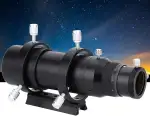 Finderscope, Aluminiumlegierung 50mm Double Helical Focuser Guide Scope Finderscope für astronomisches Teleskop Schwarze Farbe