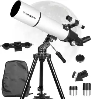 High Power HD Teleskop，80mm Öffnung 600mm，Astronomisches Brechungsteleskop für E