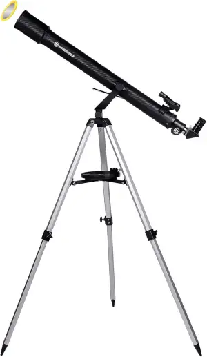 Bresser Einsteiger Linsen-Teleskop Sirius 70/900 AZ mit Smartphone-Adapter, Sonn