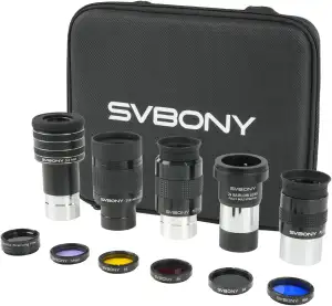 Svbony SV233 Okular Filterset, 7-21 mm 1,25 Zoom-Okular, 3,2 mm 58°, 25 mm, 32 m