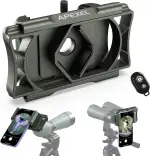 APEXEL Aktualisierung Universal Handy Adapter mit Fernauslöser,360°Drehung Kompatibel mit Ferngla...