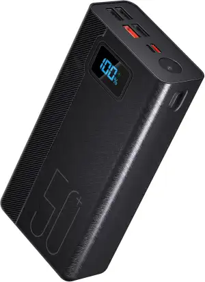 50000mAh Power Bank：22.5W Schnellladung Externer Akku mit Große Kapazität und 5 