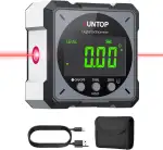 XUNTOP Digitaler Winkelmesser Neigungsmesser Laser Wasserwaage mit LCD Display, Type-C Schnittste...