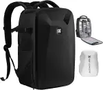 K&F CONCEPT Kamerarucksack Fotorucksack mit Hartschale Kameratasche mit 15,6-Zoll-Laptopfach und Regenschutz, Rucksack für Drohnen