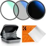 K&F CONCEPT Filtersets 67mm Variabler ND2-400 Filter(1-9 Blendenstufen)+ Polfilter (CPL)+UV Filter（Nano Klear-Serie）