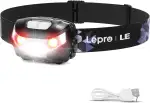 LE Stirnlampe LED Wiederaufladbar, USB Kopflampe mit Rotlicht& 5 Lichtmodi, IPX4 Wasserdichte Mini Stirnlampe für Kinder Erwachsene, Superhell Headlight für Angeln Laufen Camping [inkl. USB Kabel]