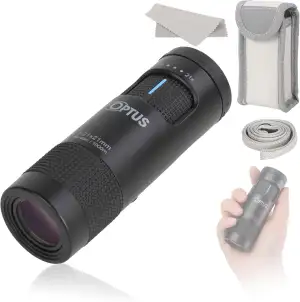 Optus Zoom Monokular 7-21x21 mit Stativanschluss Augenmuschel für Brillenträger 