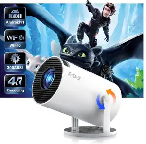 [2025 Upgraded & Android 11.0] Mini Beamer Native 720P HD, unterstützt 4K 1080P,
