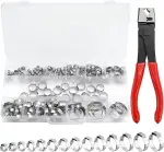 170 Stück Einohr-Schlauchschellen mit Schlauchklemmzange 14 Größen (5.3-33.1mm) Rohrschellen Edelstahl Schlauchschellen Set Einohrschellen Schlauchklemmen Set