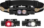 Sofirn D25LR/H25LR Stirnlampe Rotlicht 660nm, 90 High CRI Kopflampe Stirnlampe LED Wiederaufladbar USB C, IPX6 Wasserdicht & Leicht für Joggen, Angeln, Jagd.