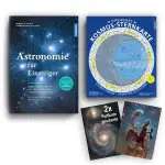 Astronomie Bücher Set für Einsteiger – Sternkarte & Himmelsbeobachtung - Inkl. Drehbare Kosmos-Sternkarte, Ratgeber ‚Astronomie für Einsteiger‘ + 2 exklusive Postkarten mit Galaxien