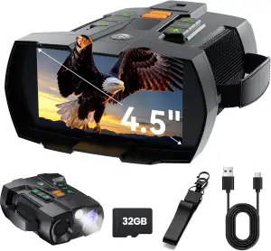Nachtsichtgerät Jagd 4K: 4,5" großer Bildschirm Fernglas Nachtsichtgeräte für Ca