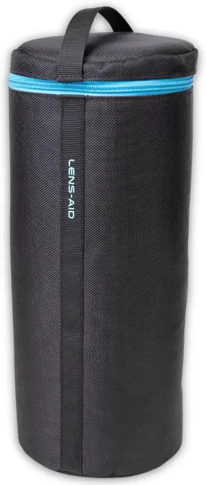 LENS-AID Objektivtasche dick gepolstert: Objektiv-Schutzhülle mit Reißverschluss