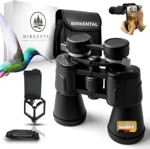 Birkental Fernglas 10x50 mit Dioptrienverstellung – HD Feldstecher, BAK4 Prisma 