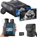 Nachtsichtgerät 4K HD mit 3" TFT LCD Bildschirm, Digitales Infrarot Fernglas für vollkommene Dunkelheit, 6000mAh Akku (Wiederaufladbar), 5X Digitalzoom Nachtsichtbrille für Jagd & Camping