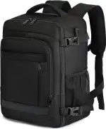 KLOSTAIN Handgepäck Rucksack 40x20x25 für Ryanair und Eurowings Rucksack Travel Backpack Bag Klein Reiserucksack Tasche für Flugzeug - Schulrucksack für Damen, Herren, Teenager, Schwarz