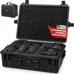 KESSER® Kamerakoffer 35 Liter, unisversal anpassbar, wasserdicht, Universalkoffer, Outdoor, wetterfester, staubdichter, Koffer, Fotokoffer mit Einlage für Kamera Objektive und Zubehör (56x42x21cm)