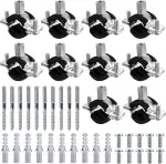 10 Stück Rohrschellen Set Mit Verzinkung Und Kunststoff-Schutzpad, Inklusive Aufhängebolzen Und Dübel, Für 3/4 Zoll (26-32 mm) Rohre – Universelle Rohrbefestigung Für Sichere Installation