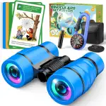 Fernglas für Kinder Entdecker Set inklusive Kinderlupe & Kompass & Entdeckerkarten - Outdoor Spie...