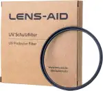 Lens-Aid UV Filter 62mm - Objektivfilter mit Schott Glas B270 – Ultraviolett Schutzfilter mit 18-Fach Nano-Beschichtung gegen Kratzer, Staub, Sand - Lotuseffekt (öl- & wasserabweisend)